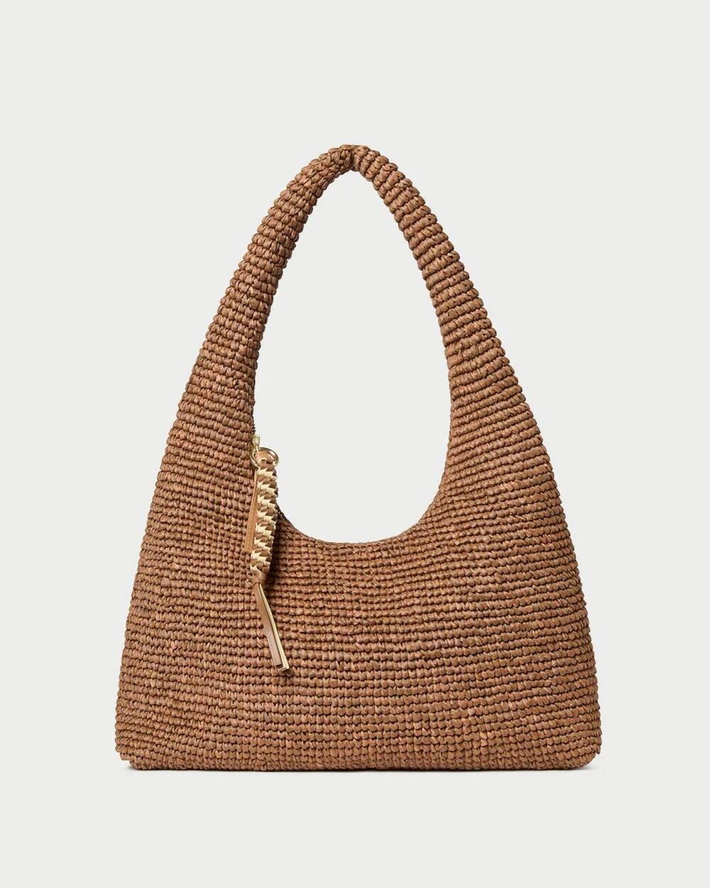 NEW LOEFFLER RANDALL women's willow hobo bag in brown